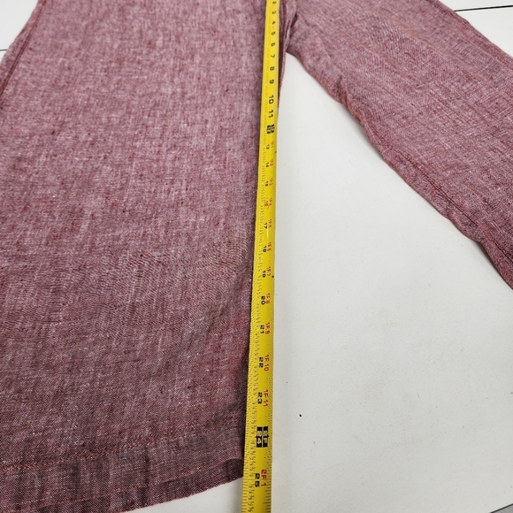 Cynthia Rowley Womens Pink 100% Linen Wide Leg Capri Pants Loose Pockets Sz L - Picture 4 of 11